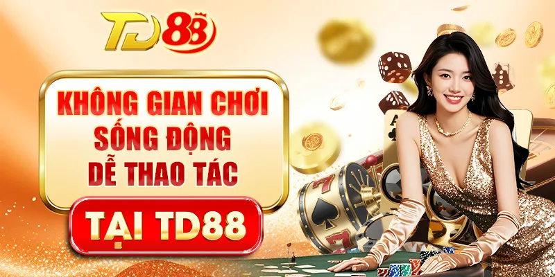 Không gian chơi sống động, dễ thao tác tại TD88